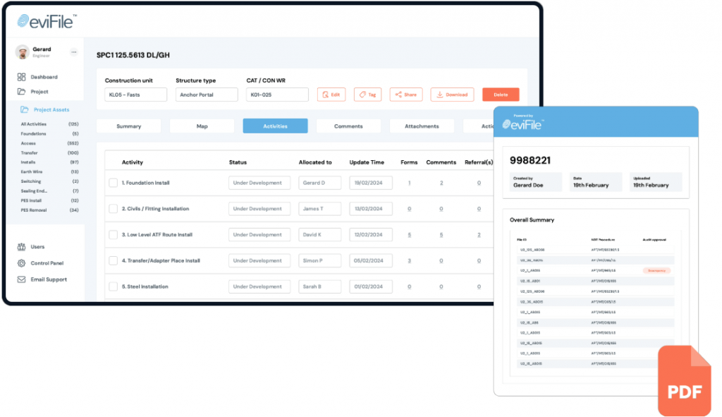 Evifile Digitise Monitor Comply